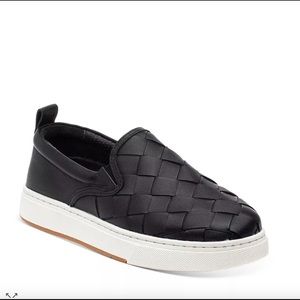 J/Slides Women's Junior Woven Nubuck Leather Loafer Sneakers